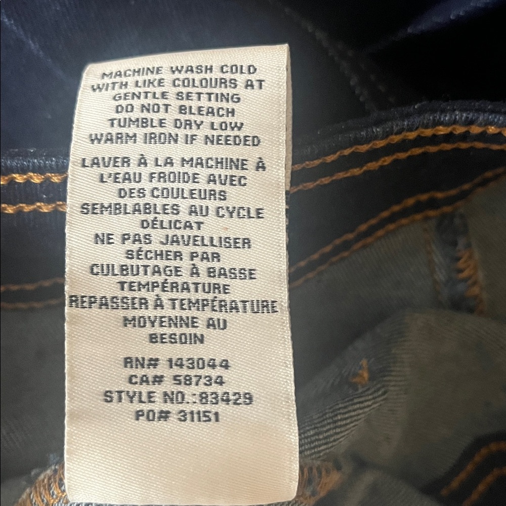 Bagatelle collection jeans sz 28 wide leg jeans DARK WASH NWT - Picture 9 of 10